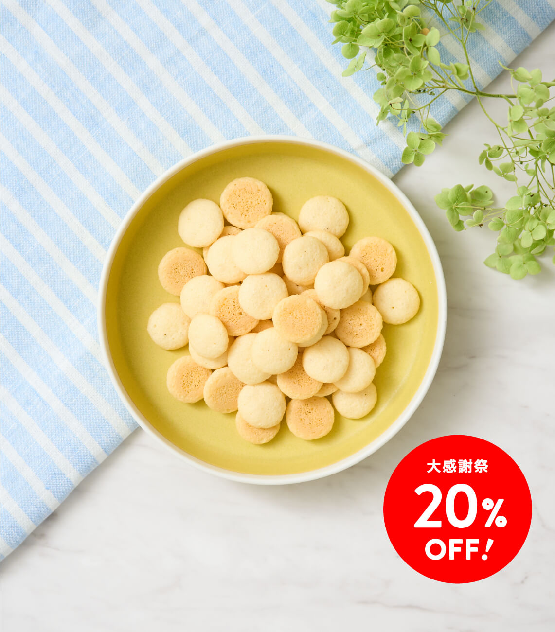 【大感謝祭20%OFF】豆乳カルシウムぼうろ S 約15g